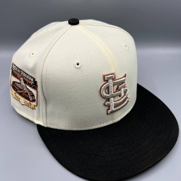 St. Louis Cardinals 7 1/2 White Black 59Fifty New Era Fitted Cap - Picture 1 of 8